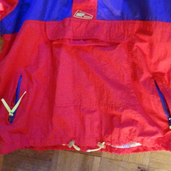 UNISEX VINTAGE KARHU WINDBREAKER PULLOVER 3/4 ZIP UP JACKET( HAS A LIME GREEN - Picture 2 of 3